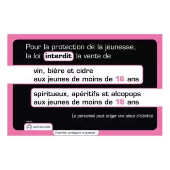 Panneau de rappel des âges